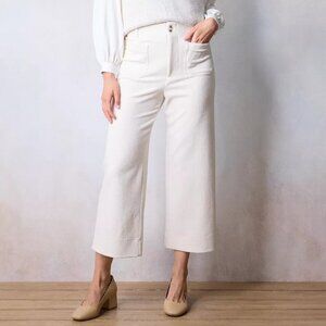 Lauren Conrad Women's Super High Rise Wide Leg Crop Pants Size 14 NWT